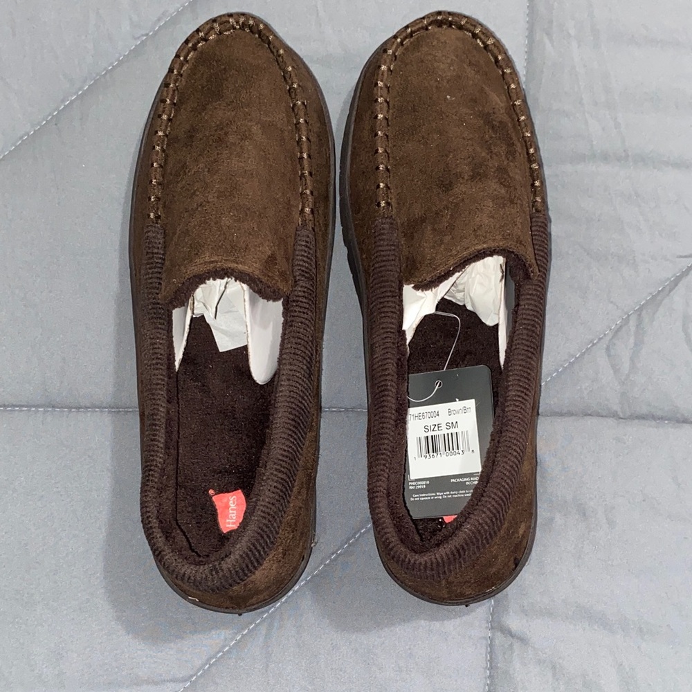 Brown Suede Slip-On Men’s House Shoes - Casual Moccasin Style